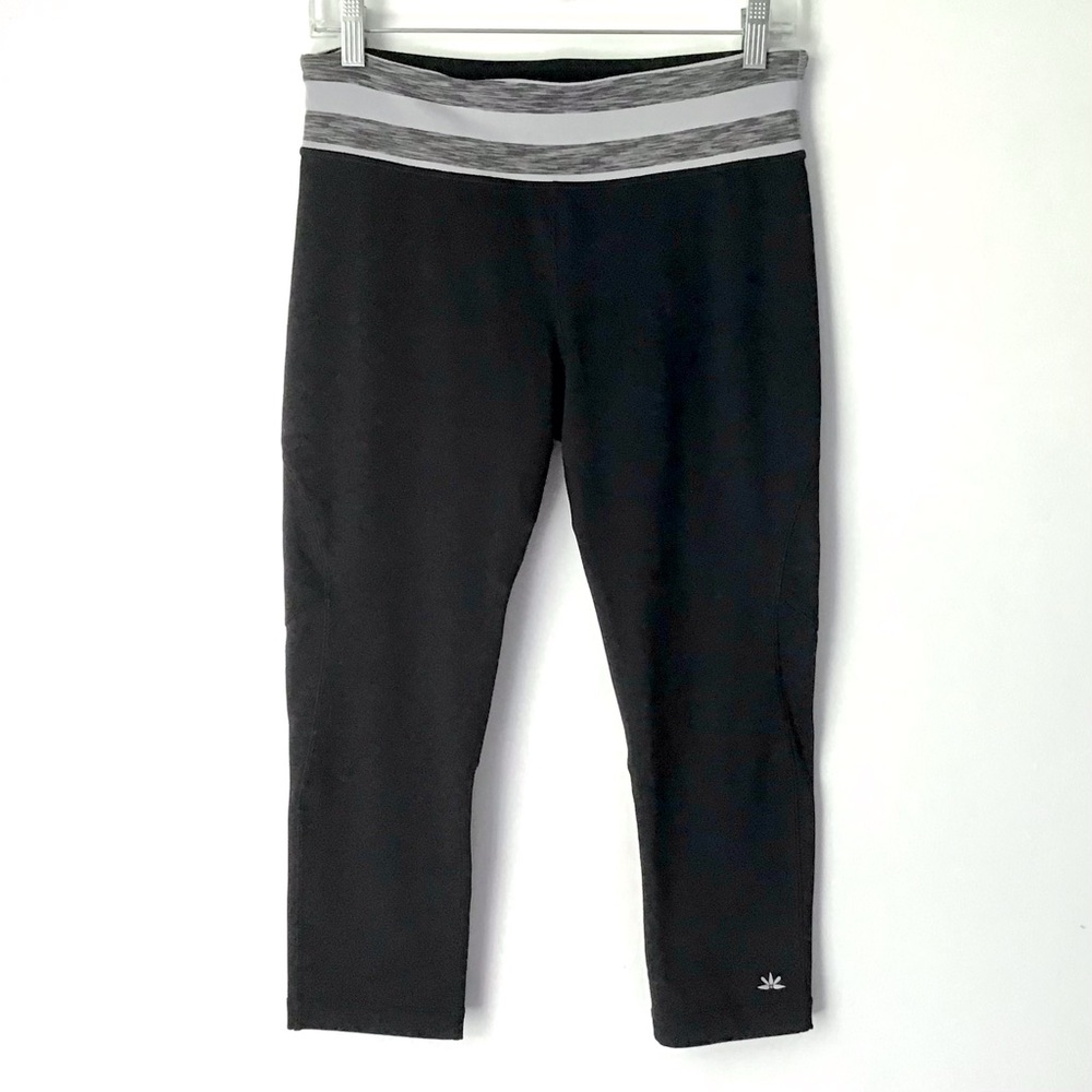 Lukka Activewear Capri Crop Leggings Size M Black Stretch Workout Yoga Pocket